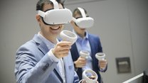 Immersive experience with modern virtual‑reality headsets and controllers.